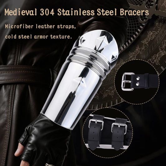 Medieval-Style Heavy Metal Bracers-Elevate Your Power Play and Bondage Rituals