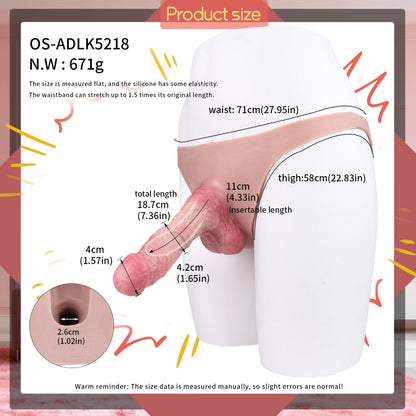Verdickende und vergrößernde realistische Dildo-Hülle als Unterwäsche – Penisverlängerungsgerät für Männer mit Strap-On-Funktion