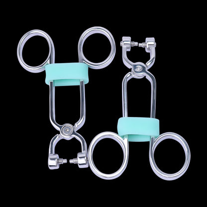 Spiked Steel Kiss Clamp Nipple Clamps - Stainless Steel BDSM Restraint Tool