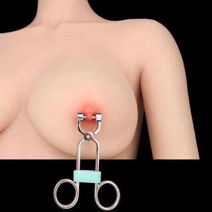 Spiked Steel Kiss Clamp Nipple Clamps - Stainless Steel BDSM Restraint Tool