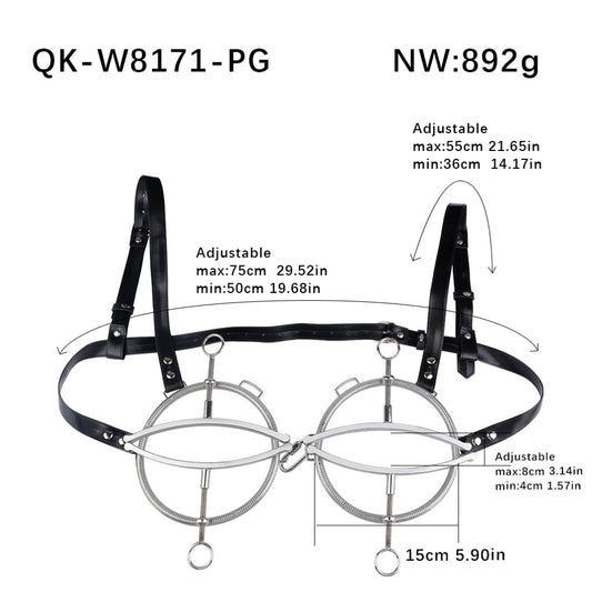 Metal Bettie Bondage Nipple Clamp Set - Women's Strap-on Adjustable BDSM Play