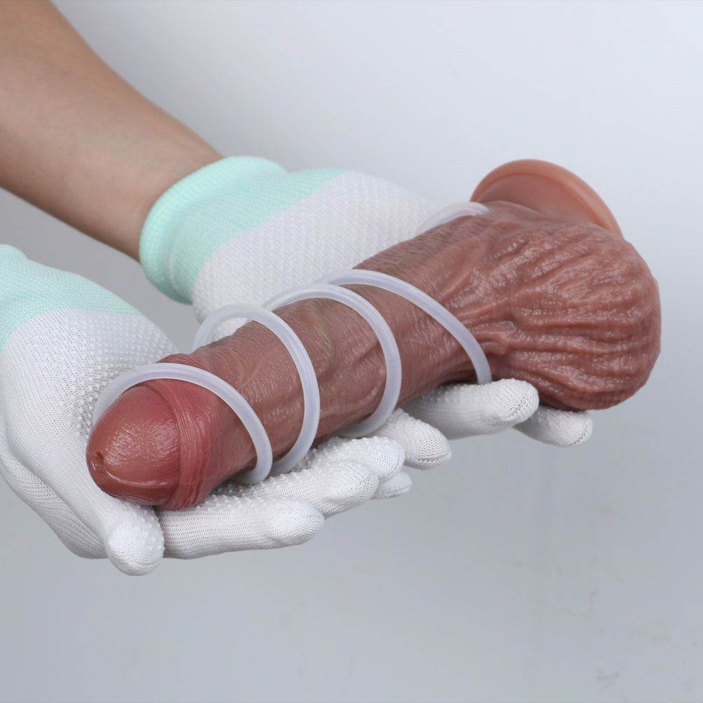 Realistischer, zweilagiger Silikon-Anal-Squirting-Dildo – Freihändiger Strap-On für weibliche Masturbation und Orgasmusmassage