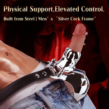Men's Strap-On Stainless Steel Sheath Underwear - Penis Lifting and Erectile Support Physical Enhancement Toy