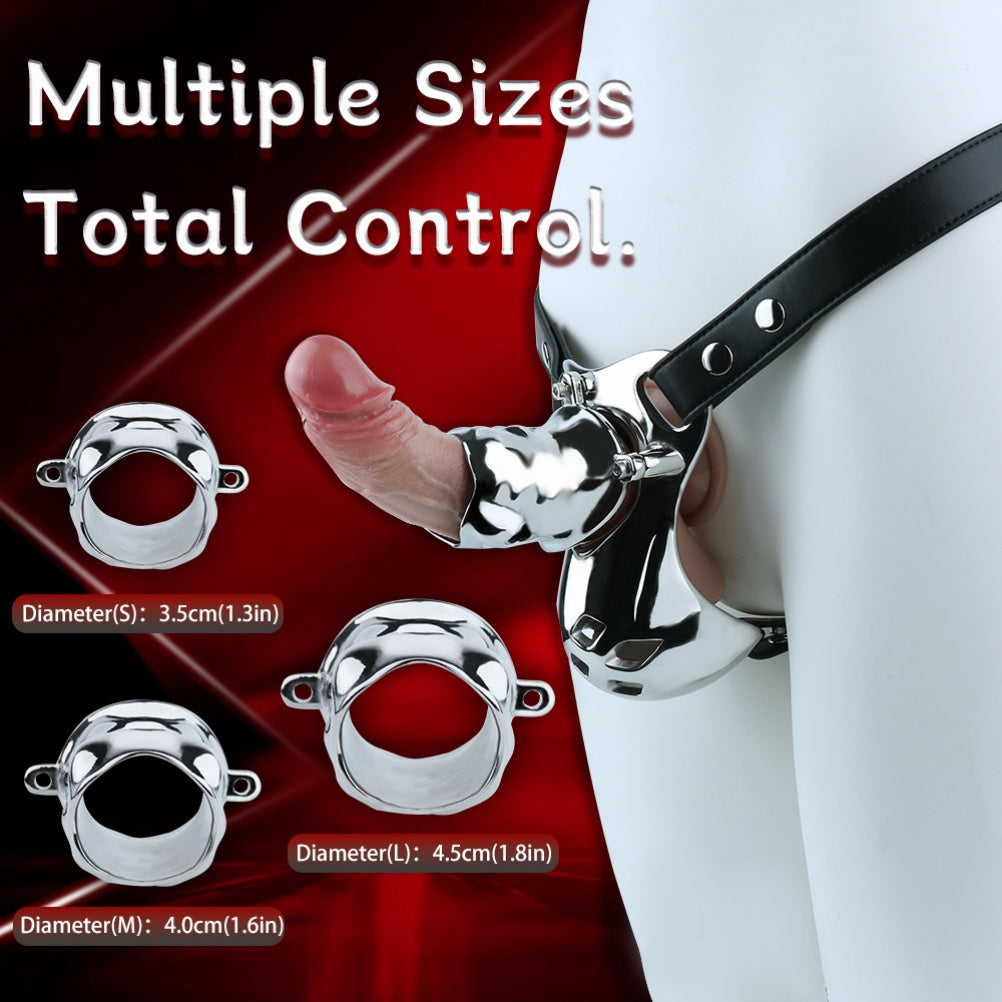 Men's Strap-On Stainless Steel Sheath Underwear - Penis Lifting and Erectile Support Physical Enhancement Toy
