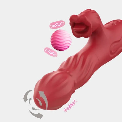 Baguette magique vibrante à langue rotative - Outil en silicone pour stimuler l'orgasme vaginal féminin