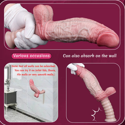 Insertable Female Climax Realistic Dildo – Handheld Flesh-Like Silicone Masturbation Toy
