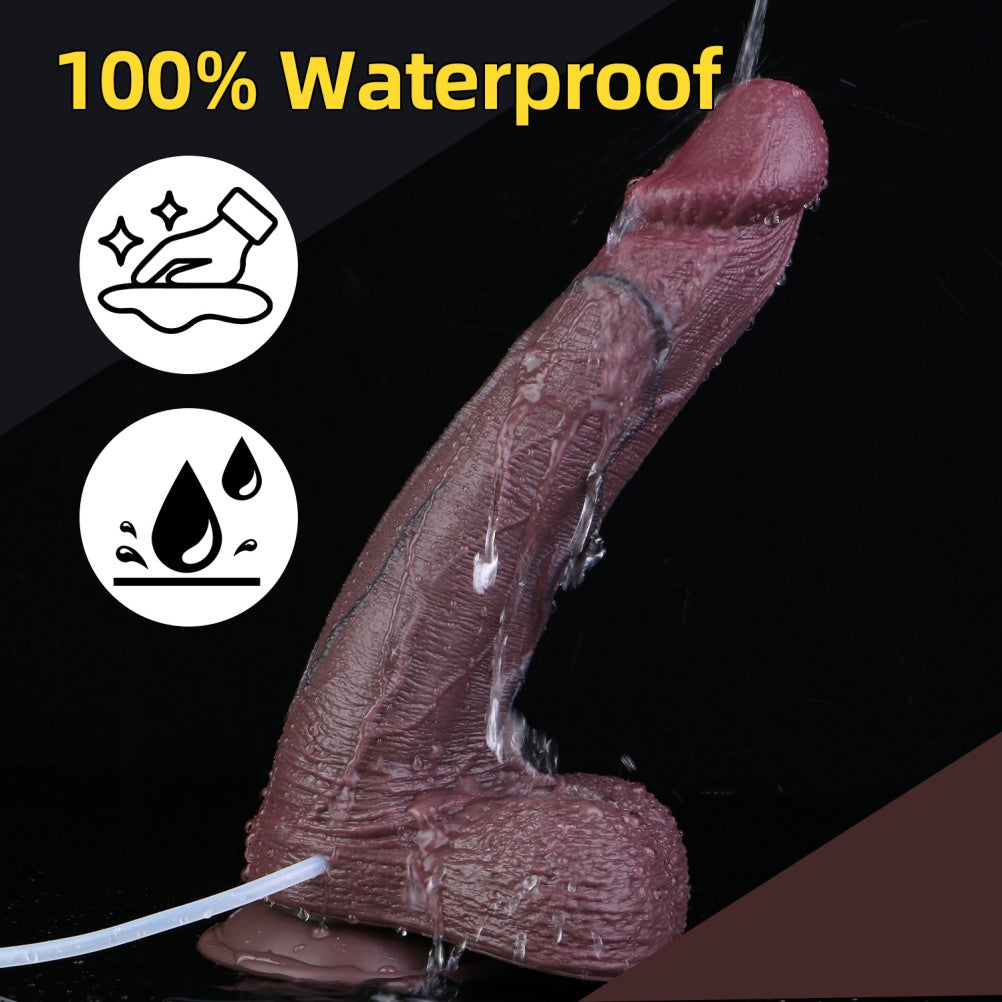 Simulated Silicone Fantasy Squirt Dildo - Vaginal Stimulation Insertion Masturbation Toy
