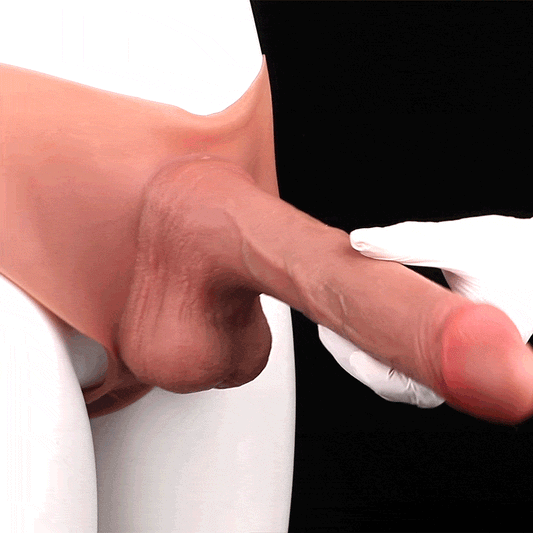 Realistic Flesh-like Silicone Wearable Penis Sleeve - Male Delay Ejaculation Device