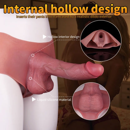 Bareskin Realistic Penissleeve Extender Pants - Silicone Cock Sleeve Sheath Underwear