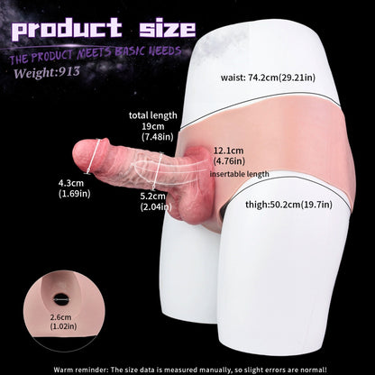 Enhance Size Comfort Sheath Underwear - Silicone Penis Extender for Men