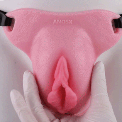 Pink Silicone Fantasy Tiny Chastity Cage - Female Stand-to-Pee Devices Strap-On Tools