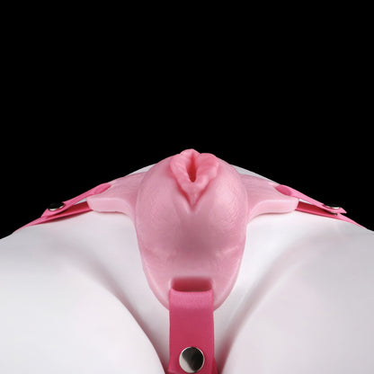 Pink Silicone Fantasy Tiny Chastity Cage - Female Stand-to-Pee Devices Strap-On Tools