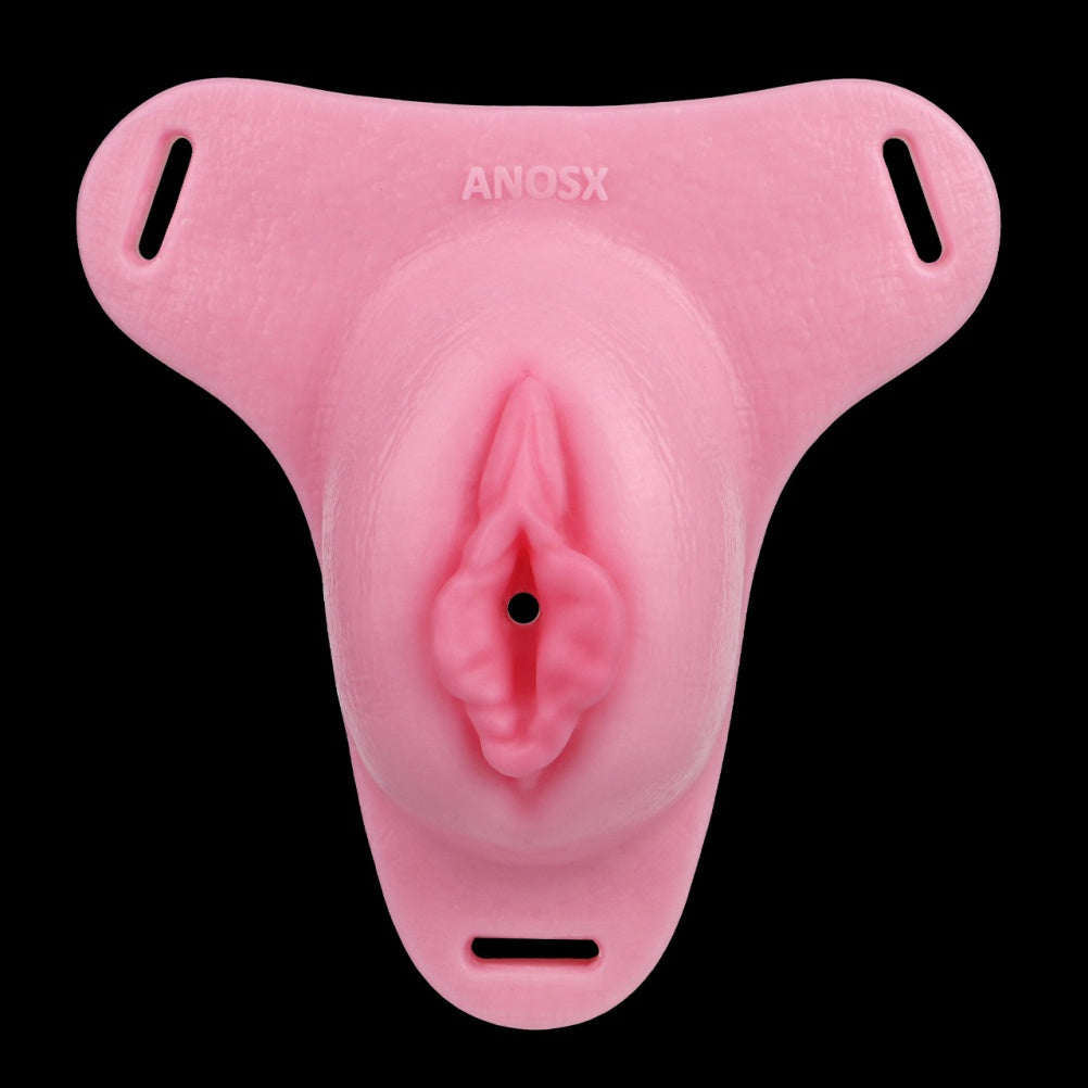 Pink Silicone Fantasy Tiny Chastity Cage - Female Stand-to-Pee Devices Strap-On Tools