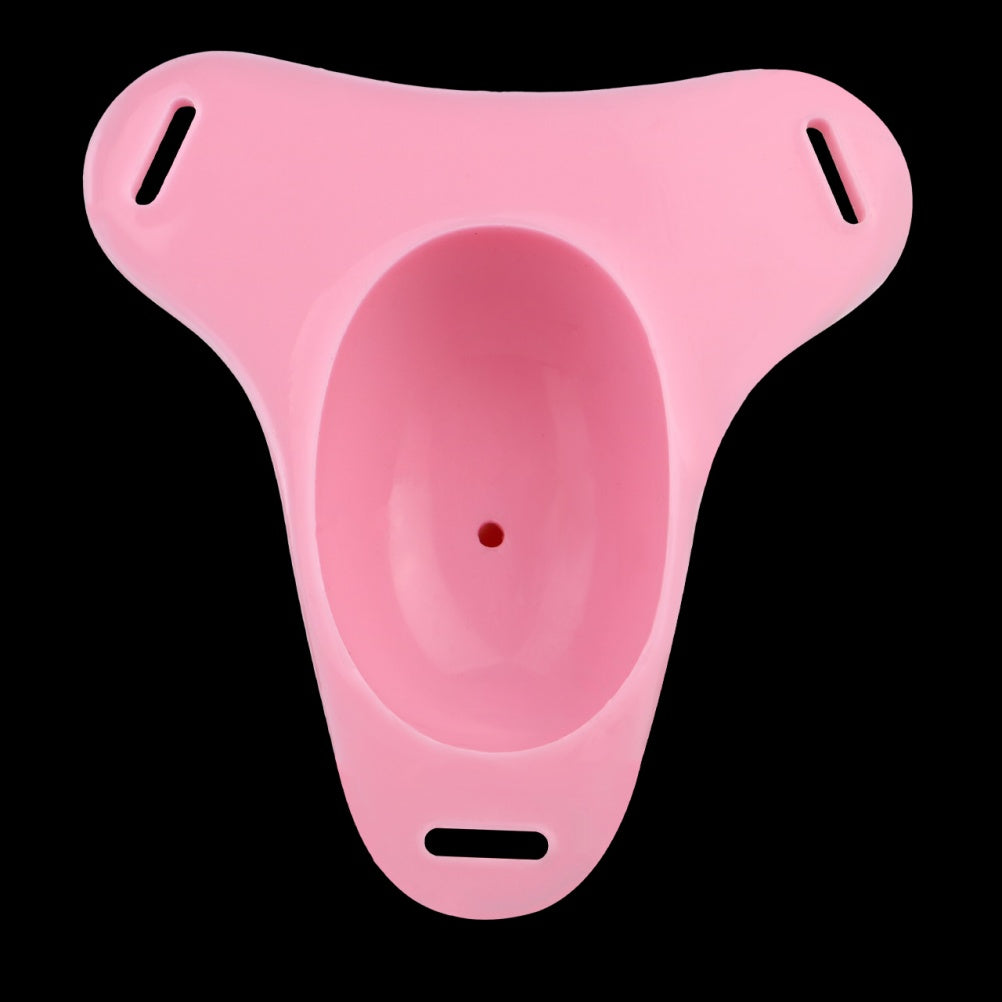 Pink Silicone Fantasy Tiny Chastity Cage - Female Stand-to-Pee Devices Strap-On Tools