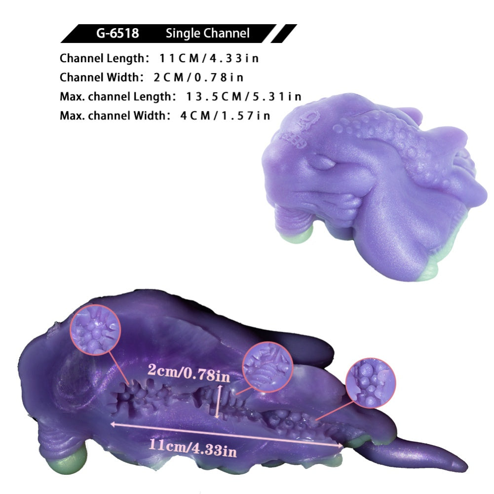 Fantasy Alien Creature Silicone Sex Doll – Discreet Single-Channel Oral Stroker & Pocket Pussy for Male Masturbation