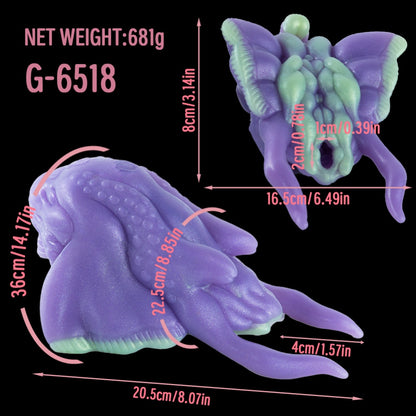 Fantasy Alien Creature Silicone Sex Doll – Discreet Single-Channel Oral Stroker & Pocket Pussy for Male Masturbation