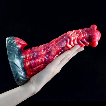 Fire Dragon Fantasy Dildo with Suction Cup – Silicone Monster Cock for Intense Sexual Fantasy & Hands-Free Pleasure