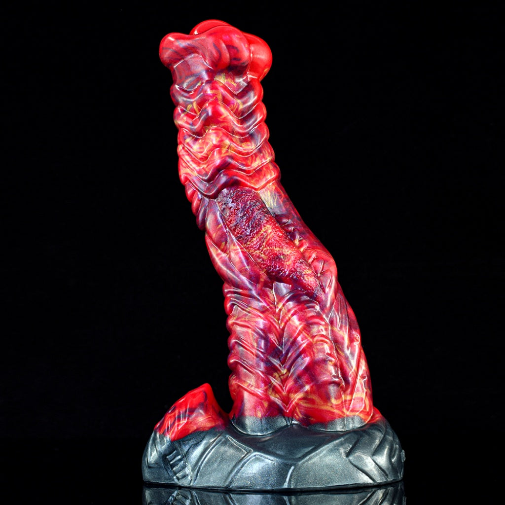 Fire Dragon Fantasy Dildo with Suction Cup – Silicone Monster Cock for Intense Sexual Fantasy & Hands-Free Pleasure