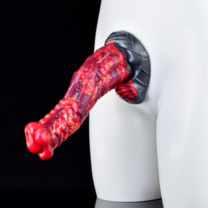 Fire Dragon Fantasy Dildo with Suction Cup – Silicone Monster Cock for Intense Sexual Fantasy & Hands-Free Pleasure