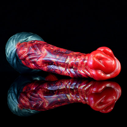 Fire Dragon Fantasy Dildo with Suction Cup – Silicone Monster Cock for Intense Sexual Fantasy & Hands-Free Pleasure