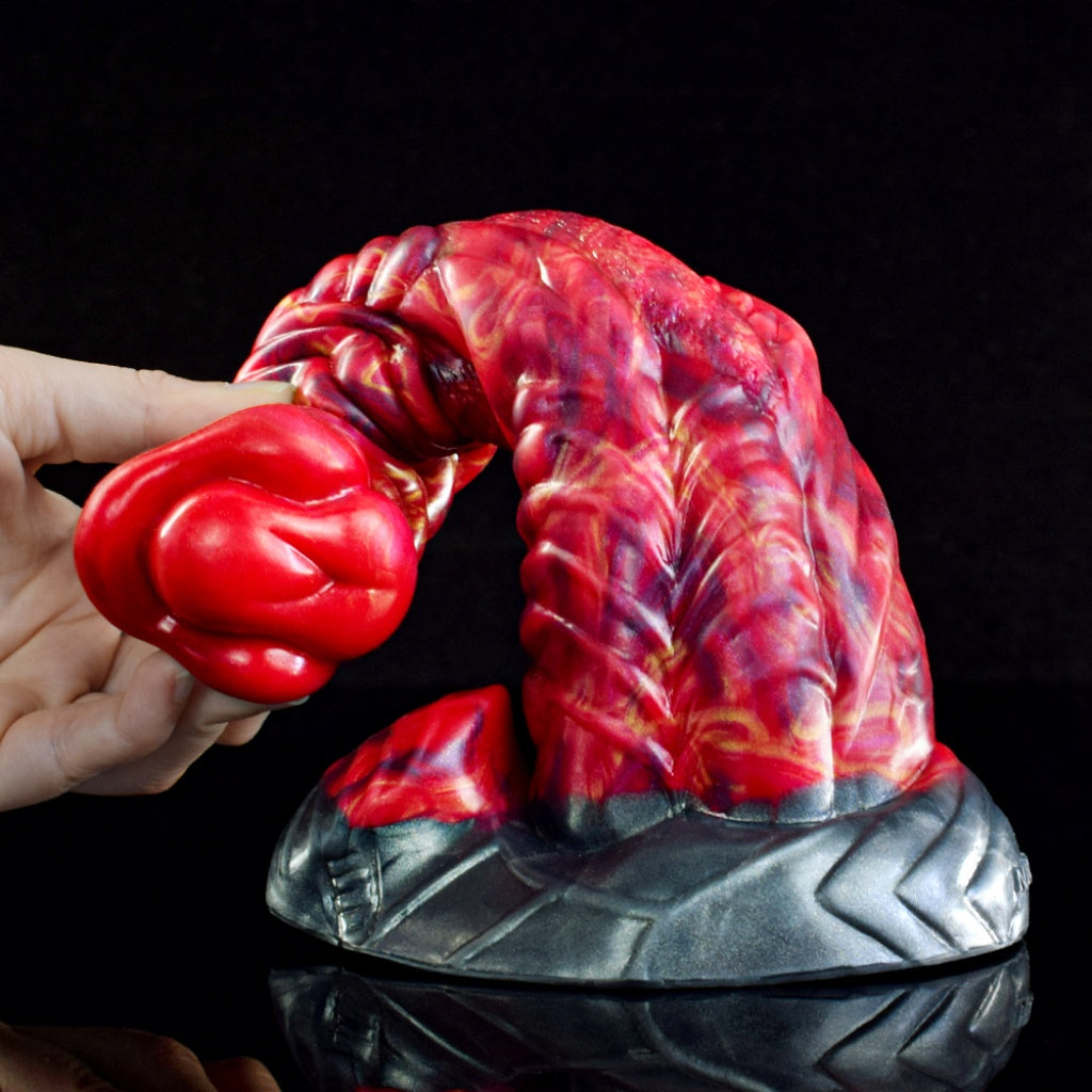 Fire Dragon Fantasy Dildo with Suction Cup – Silicone Monster Cock for Intense Sexual Fantasy & Hands-Free Pleasure
