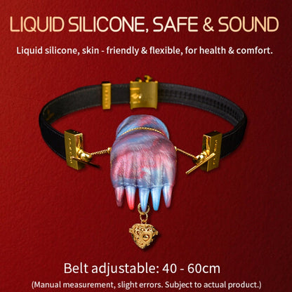 Ensemble de bâillon-balle Fantasy Bear Paw – Jouets sexuels à sangle en silicone colorés pour femmes