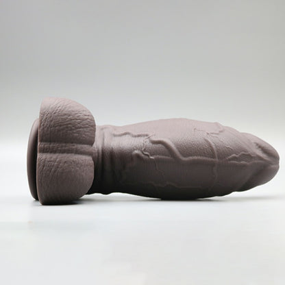 Gray Silicone Realistic Monster Dildo Plug with Suction Cup – G-Spot Stimulation Toy for Women