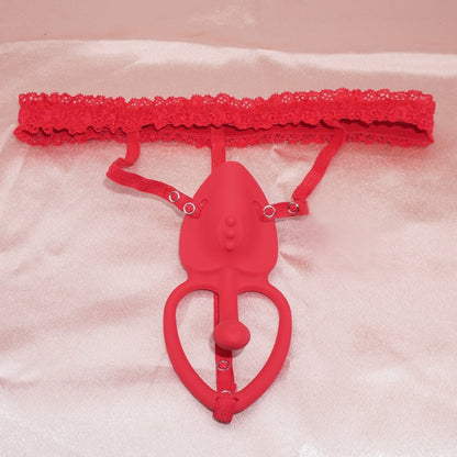 Anneau pénien vibrant avec baguette magique rose – Jouets sexuels oraux compatibles avec les godes-ceintures pour hommes et femmes