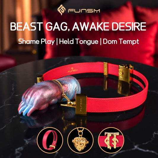 Ensemble de bâillon-balle Fantasy Bear Paw – Jouets sexuels à sangle en silicone colorés pour femmes
