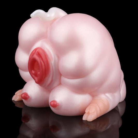Pink Silicone Penis Massaging Fantasy Animal Pocket Pussy - Realistic Sex Doll Blowjob Toy