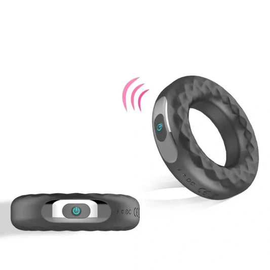 Slim Wearable Vibrating Cock Ring – Semen Control & Performance Extension for Male Sex Toys