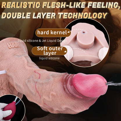 Riesiger realistischer Dildo aus Silikon mit künstlichem Sperma – S-Kurven-Design für natürliche Vaginalpassform für weibliche Sexspielzeuge