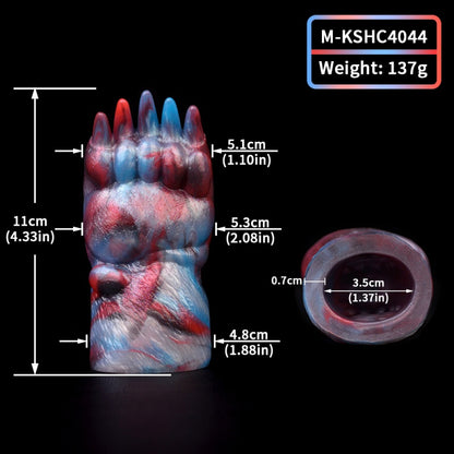 Ensemble de bâillon-balle Fantasy Bear Paw – Jouets sexuels à sangle en silicone colorés pour femmes
