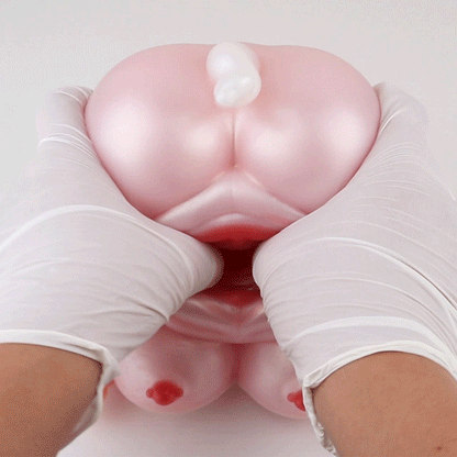 Pink Silicone Penis Massaging Fantasy Animal Pocket Pussy - Realistic Sex Doll Blowjob Toy