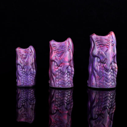 Biomorphic Dragon-Maw Purple Silicone Penis Sleeve – Precision Fit Male Sex Toys to Delay Climax