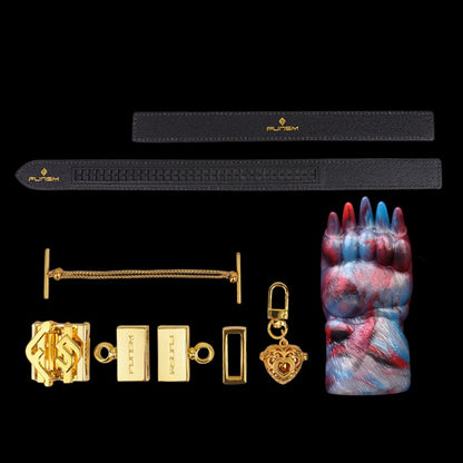 Ensemble de bâillon-balle Fantasy Bear Paw – Jouets sexuels à sangle en silicone colorés pour femmes