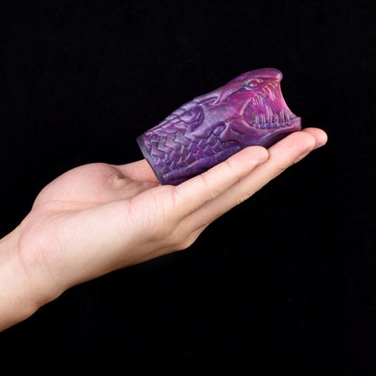 Biomorphic Dragon-Maw Purple Silicone Penis Sleeve – Precision Fit Male Sex Toys to Delay Climax