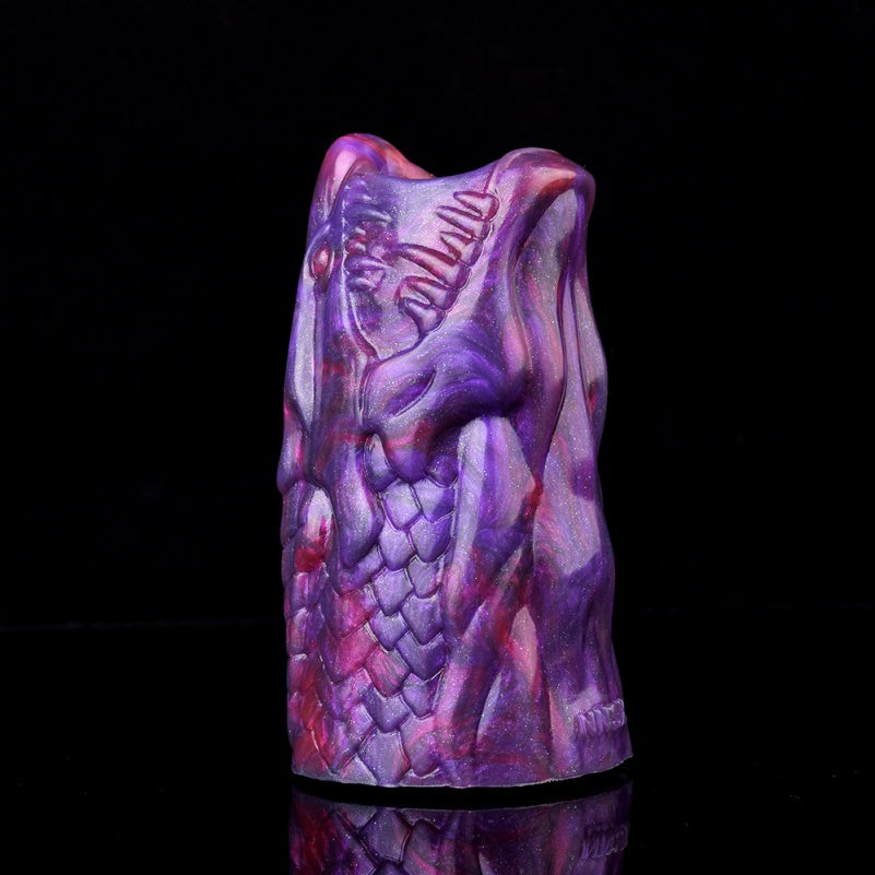 Biomorphic Dragon-Maw Purple Silicone Penis Sleeve – Precision Fit Male Sex Toys to Delay Climax