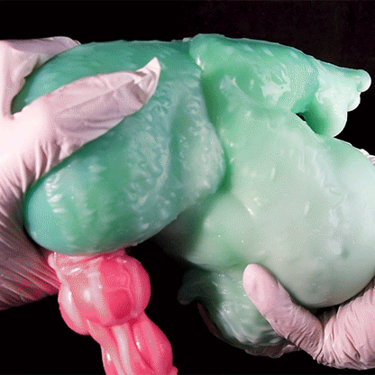 Godemiché et Pussy de poche en silicone fantaisie Monstre - Jouets sexuels 2-en-1 de masturbation pour couples