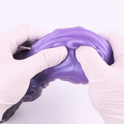 Fantasy Dog Knot Dildo – Dual-Layer Silicone Creature Cock for Intense Vaginal Expansion & Female Masturbation