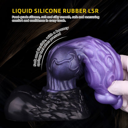 Fantasy Dog Knot Dildo – Dual-Layer Silicone Creature Cock for Intense Vaginal Expansion & Female Masturbation