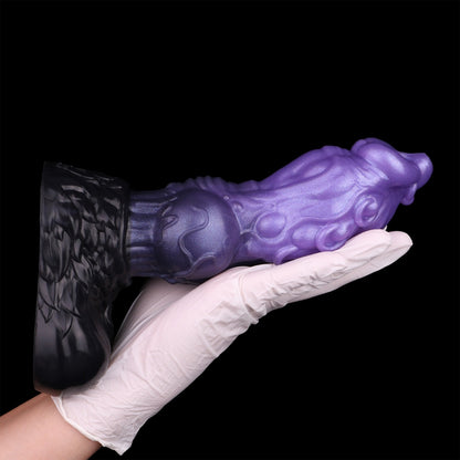 Fantasy Dog Knot Dildo – Dual-Layer Silicone Creature Cock for Intense Vaginal Expansion & Female Masturbation