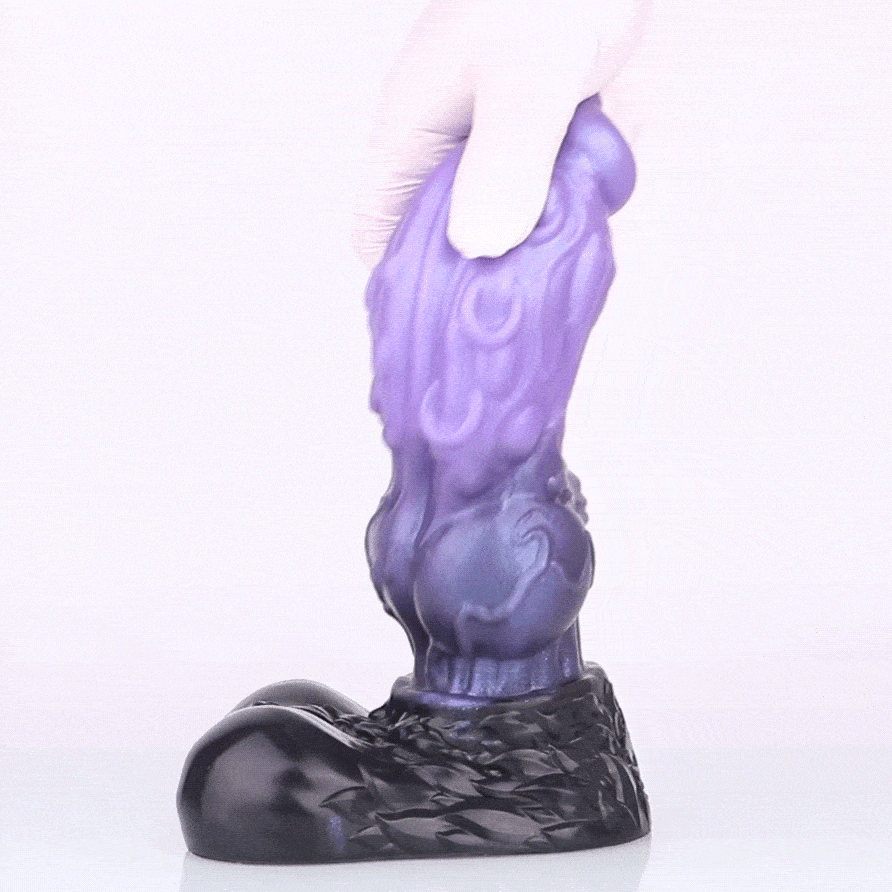 Fantasy Dog Knot Dildo – Dual-Layer Silicone Creature Cock for Intense Vaginal Expansion & Female Masturbation