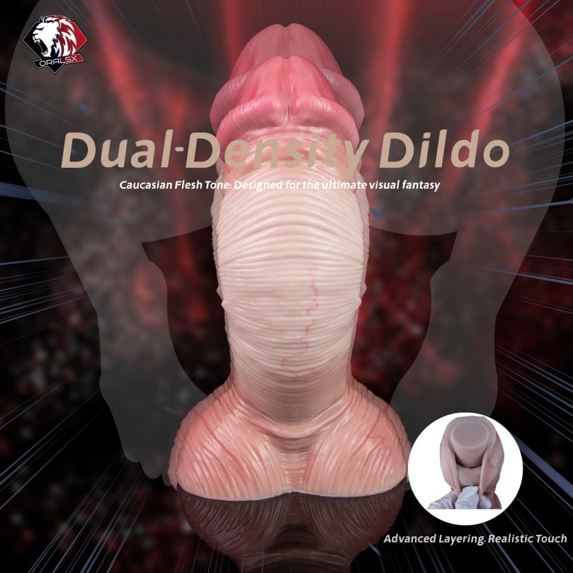 Gros gode réaliste – Gode double densité en silicone avec texture de peau réaliste
