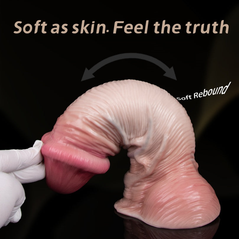 Gros gode réaliste – Gode double densité en silicone avec texture de peau réaliste