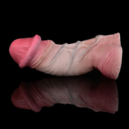 Gros gode réaliste – Gode double densité en silicone avec texture de peau réaliste