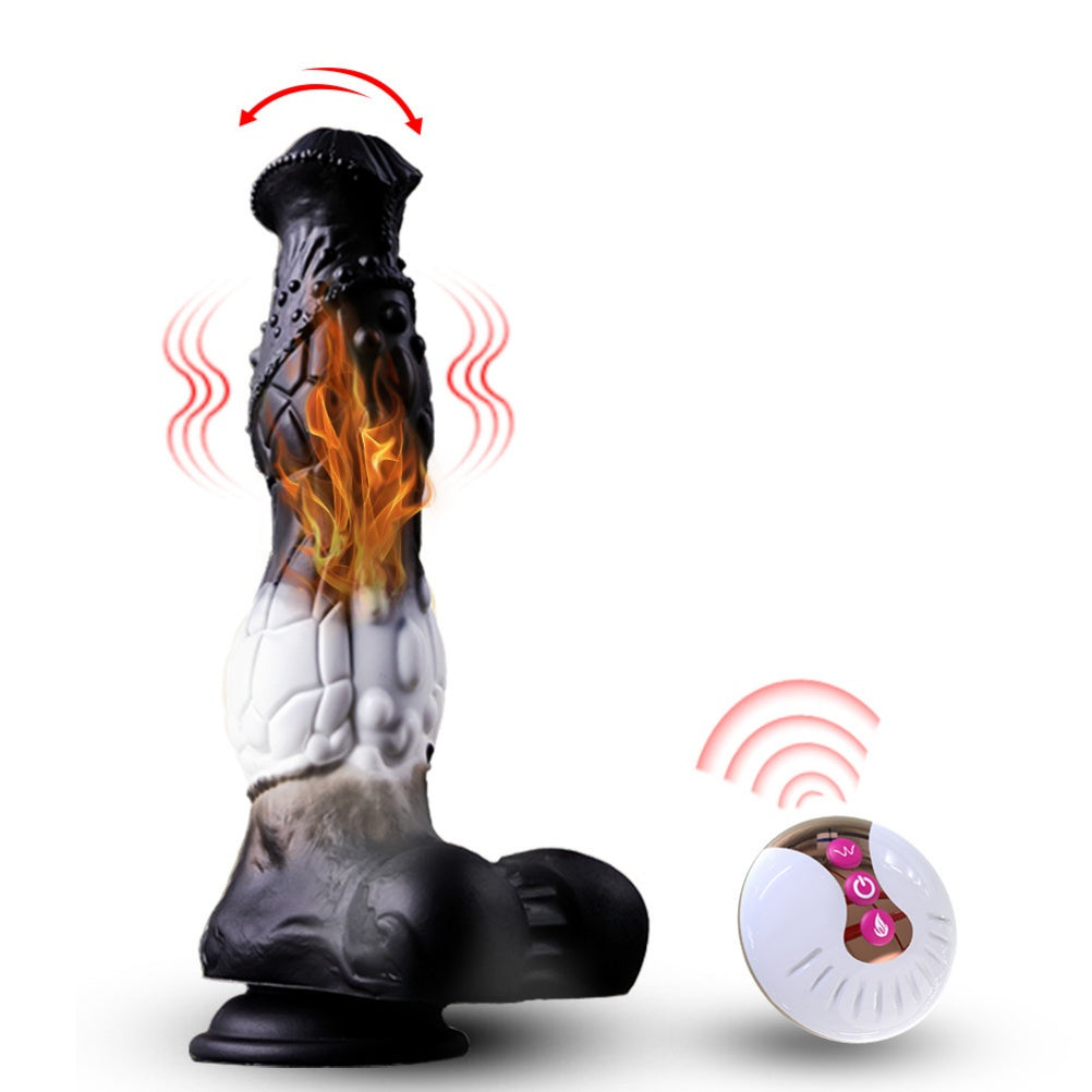 4-in-1 Stoßender Pferde-Dildo – Beheizter Vibrations-Monster-Schwanz mit Fernbedienung | Domlust