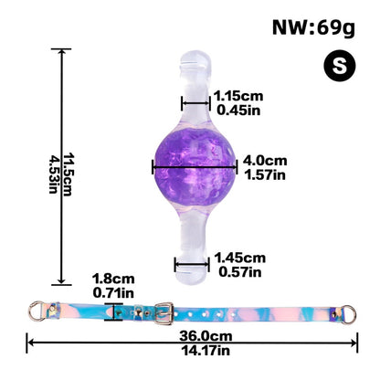 Colorful Silicone Fantasy Vertical Gaga Ball – Women’s Strapon Bettie Bondage BDSM Toys