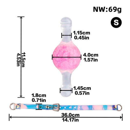 Colorful Silicone Fantasy Vertical Gaga Ball – Women’s Strapon Bettie Bondage BDSM Toys
