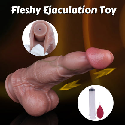 Thick Fantasy Flesh Squirting Dildo - Simulated Ejaculation Woman Masturbating Sex Toys